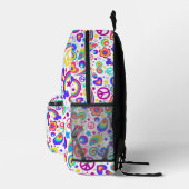 ピースレインボースタイリッシュヒッパイカラー新学期 プリントバックパック (右)