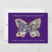 ピースワードアートバタフライウイングカスタム招待状 招待状 (正面)