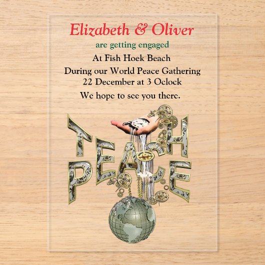 ピース教えス・スチームパンクの集まり アクリル招待状 (正面)