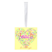 ピース教えハートサンダー_コーブ キューブオーナメント (右)