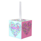 ピース教えハートサンダー_コーブ キューブオーナメント (裏面アングル)