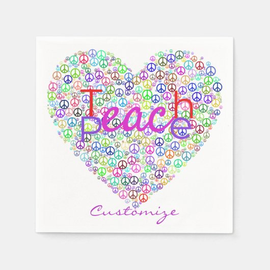 ピース教えハートサンダー_コーブ スタンダードカクテルナプキン (正面)