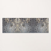 ピース素朴モザイクグレー樹皮模様自然 ヨガマット (裏面(横))