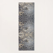 ピース素朴モザイクグレー樹皮模様自然 ヨガマット (裏面)