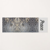 ピース素朴モザイクグレー樹皮模様自然 ヨガマット (正面(横))