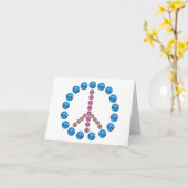 ピース記号アートワーク注記カード。 カード (黄色い花)