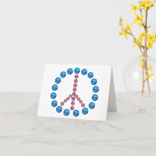 ピース記号アートワーク注記カード。 カード (黄色い花)