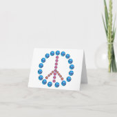 ピース記号アートワーク注記カード。 カード (正面)