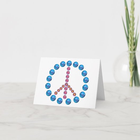 ピース記号アートワーク注記カード。 カード (正面)