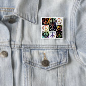 ピース記号モザイク 缶バッジ (インサイチュ)