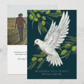 ピース鳩とオリーブの枝 シーズンカード (正面/裏面)