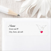 ピース鳩とハート ラベル (インサイチュ)