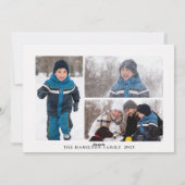 ピース鳩フォトメリークリスマス白黒 シーズンカード (裏面)