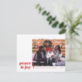 ピース アンド ジョイ コーナー 現代の写真 ホリデー カード (スタンド正面)