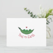 「ピース・オン・アース」フラットフォトクリスマスカード シーズンカード (スタンド正面)