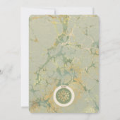 ピース&ジョイ セージグリーンとゴールドの写真カード シーズンカード (裏面)