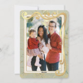 ピース＆ジョイ セージグリーンとゴールドの写真カード シーズンカード (裏面)