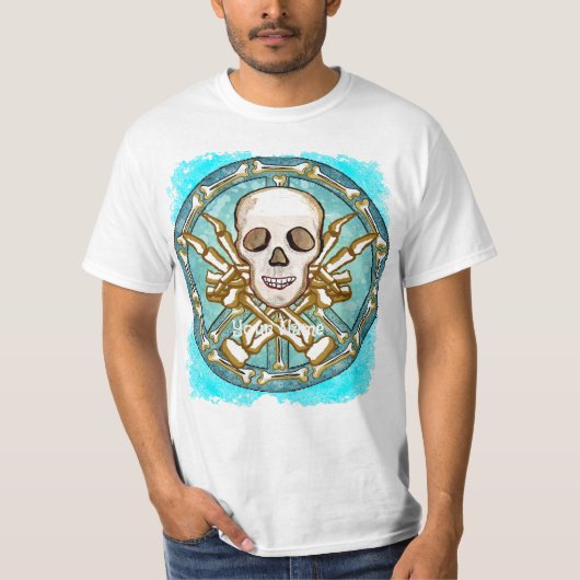 ピース スケルトン ドクロ Tシャツ (正面)