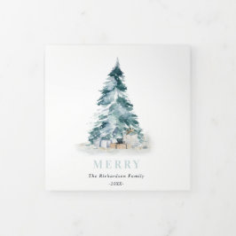 ピース スノー パイン クリスマス ツリー ギフト 3 枚の写真 三つ折りクリスマスカード