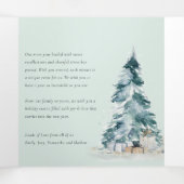 ピース スノー パイン クリスマス ツリー ギフト 3 枚の写真 三つ折りクリスマスカード (内部中)