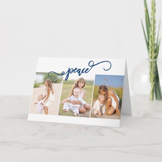 ピース・スリー・フォト・コラージュ シーズンカード (正面)