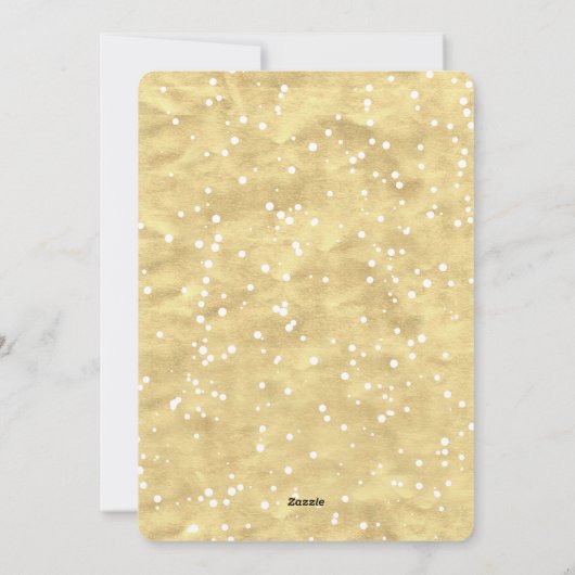 ピース タイポグラフィ おしゃれ ゴールドの鳩 現代の写真 シーズンカード (裏面)