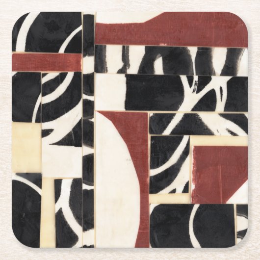 ピース&パーツI スクエアペーパーコースター (正面)