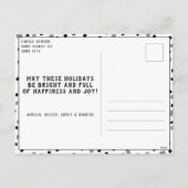 ピース ブラック ホワイト パターン 3 写真 コラージュ シーズンポストカード (裏面)