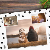 ピース ブラック ホワイト パターン 3 写真 コラージュ シーズンポストカード