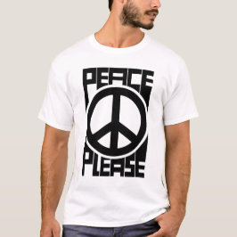 ピース プリーズ 黒文字 Tシャツ