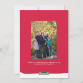 ピース | ホリデー フォト カード (裏面)