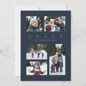 ピース モダン ミニマル 5 フォト ネイビー クリスマス (正面)