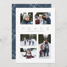 ピース モダン ミニマル 5 フォト ブルー クリスマス