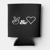 ピース&ラブクーラーボックス 缶クーラー (正面)