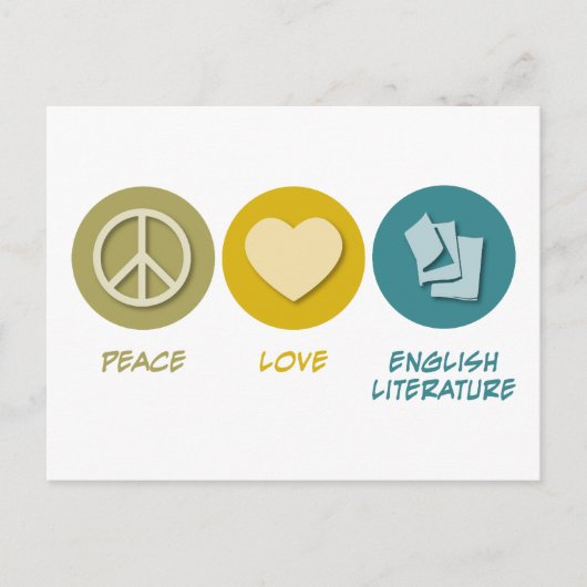 『ピース・ラブ英文学』 ポストカード (正面)