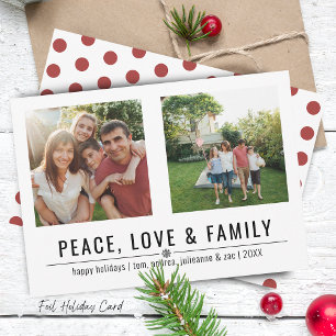 ピース ラブ アンド ファミリー 2 枚の写真 シーズンカード