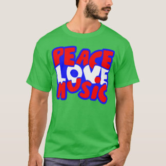 ピース・ラブ・アンド・ミュージック・アーツ・アンド・ミュージックフェスティバル・ブルース Tシャツ