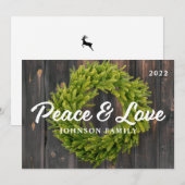 ピース&ラブ カントリー ラスティック パイン ウェア サークル 木材 シーズンカード (正面/裏面)