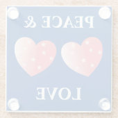 ピース＆ラブ ガラスコースター (裏面)