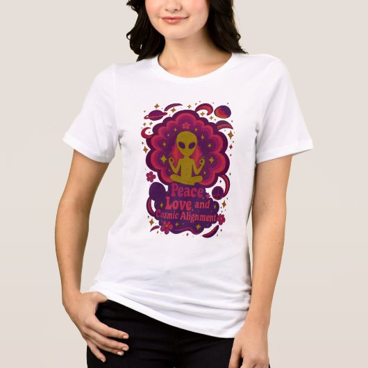ピース・ラブ・コズミックアライメント - コズミックソウルズ トライブレンドＴシャツ (正面)