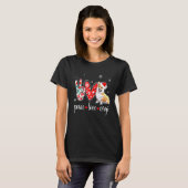 ピース ラブ コーギー 犬 Tシャツ (正面フル)