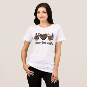 ピース ラブ コーヒー デザイン トライブレンドTシャツ (正面全面)