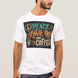 ピース ラブ コーヒー Tシャツ
