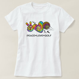 ピース ラブ ゴルフ タイダイ Tシャツ