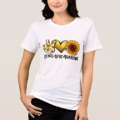 ピース ラブ サンシャイン ひまわり トライブレンドＴシャツ (正面)