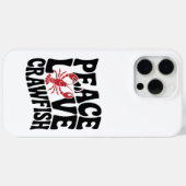 ピース・ラブ・ザリガニ ケイジャン Case-Mate iPhoneケース (裏面 (横))