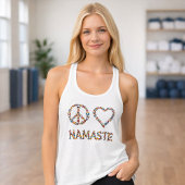ピース ラブ ナマステ バタフライ - カラフル グラフィック タンクトップ