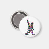 『ピース・ラブ・ビッグフット・ヒッピー・おもしろいビッグフット・ラバー』   マグネット (正面/裏面)