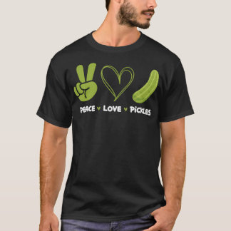 ピース ラブ ピクルス - ディルピクルス愛好家 ピクルス Tシャツ