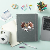 ピース ラブ フットボール ステッカー シール (iPadカバー)